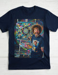INSANE Bob Ross t-shirt NEW design * (blue/black)